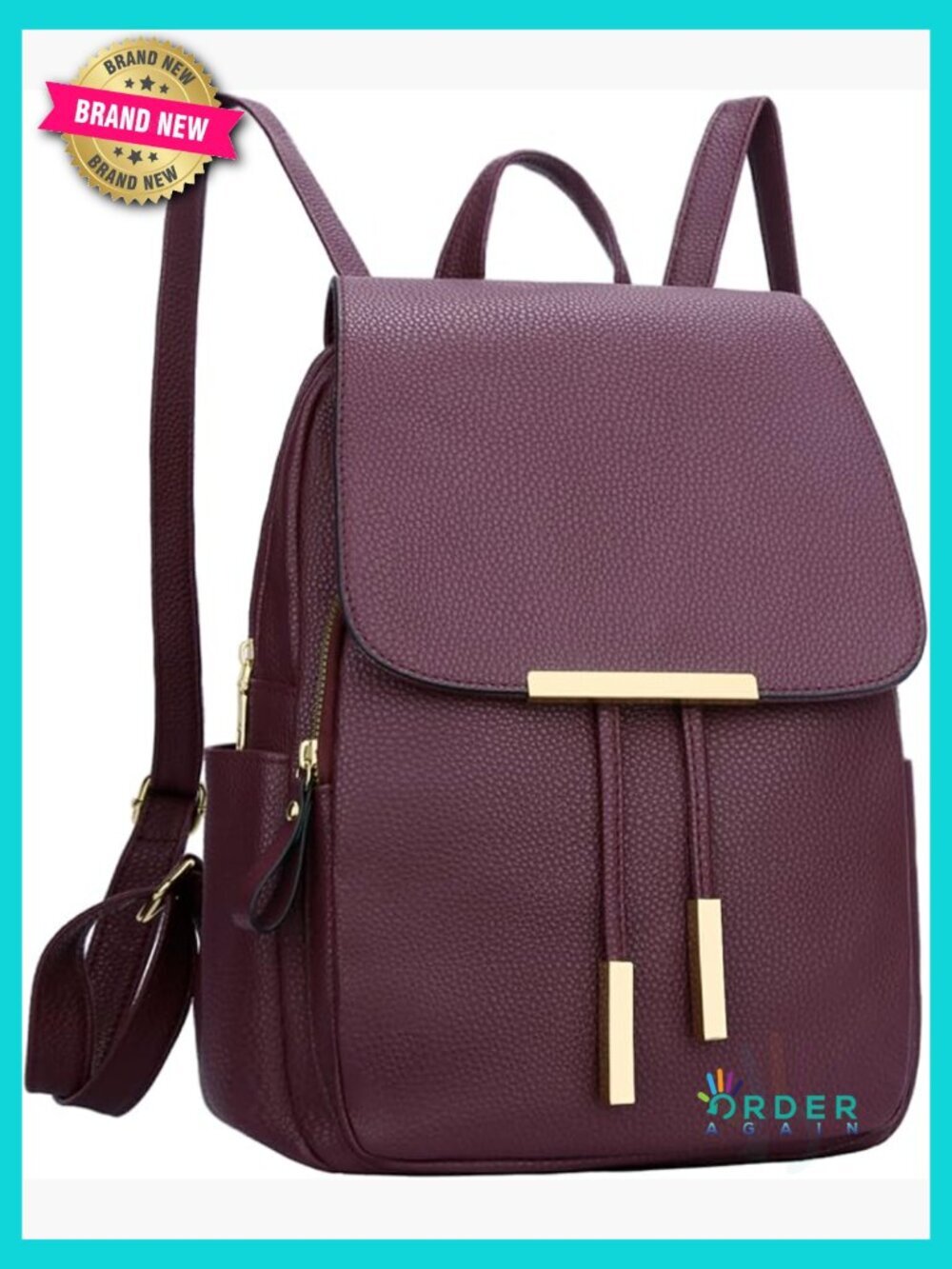 Trendy Faux Leather Backpack Purse for Women Travel Daypack Shoulder Bag